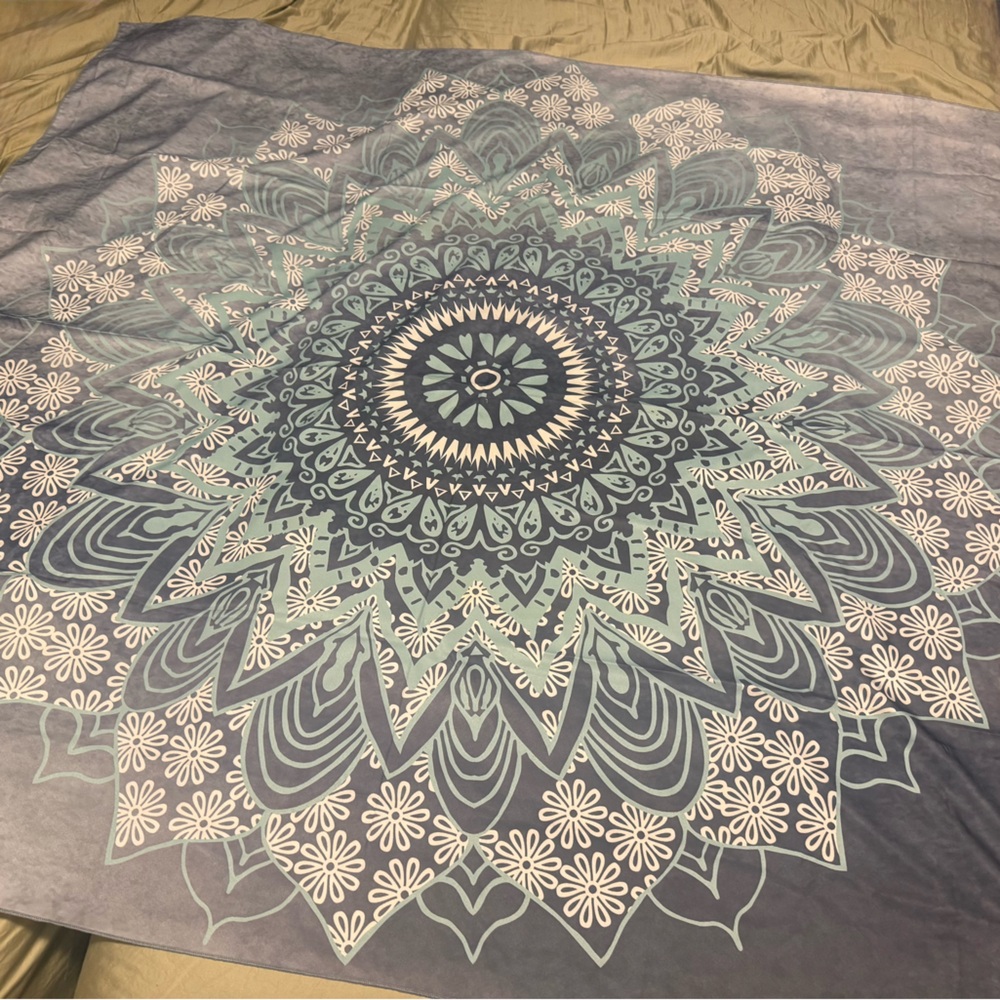 Blue Mandala Tapestry Wall Hanging